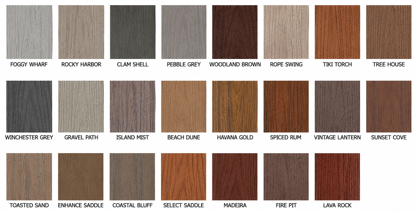 Composite Decking Board Color Options